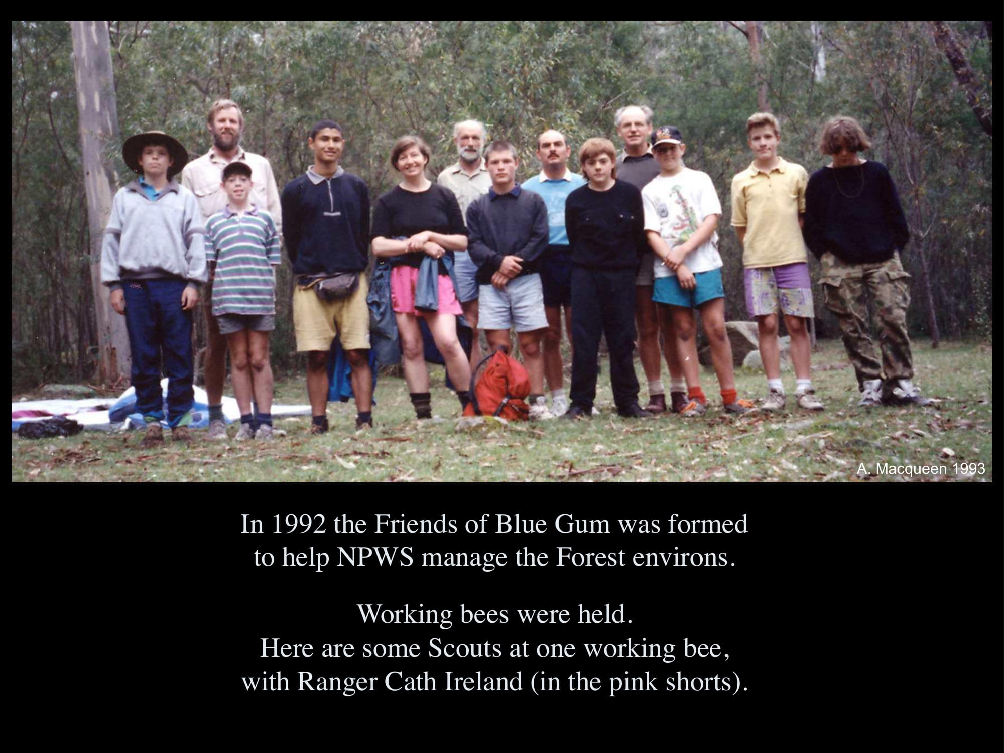 In 1992 the Friends of the Blue Gum was formed