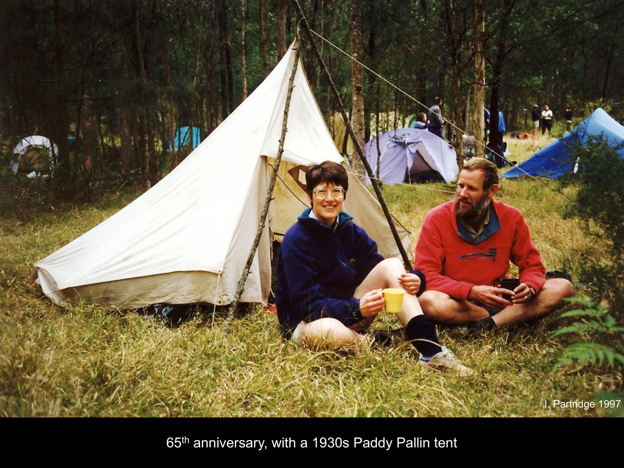 65th anniversary with a 1930s Paddy Pallin tent